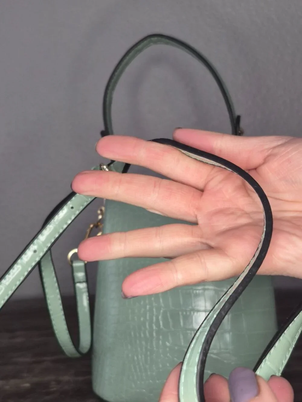 Alyssa Nicole Mint Green Clutch Handbag Purse - Picture 4 of 5